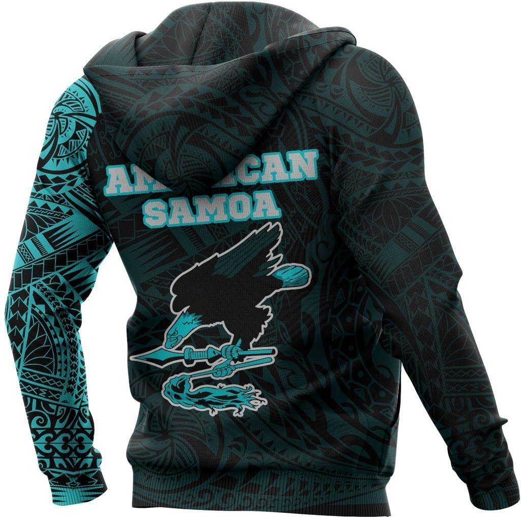 American Samoa In My Heart Polynesian Hoodie Blue PL - Amaze Style™-Apparel
