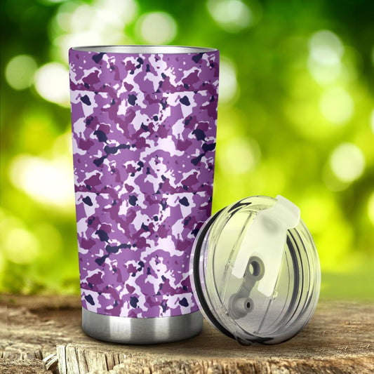 Tumbler Camouflage Purple-Amaze Style™-Tumbler - Tumbler Camouflage Purple-20oz Large-Vibe Cosy™