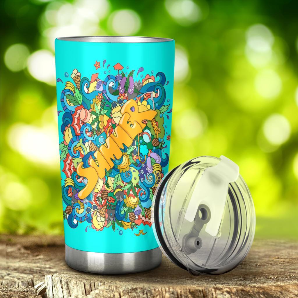 Summer Azzurro-Amaze Style™-Tumbler - Summer Azzurro-20oz Large-Vibe Cosy™