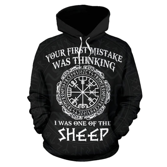 Viking Hoodie - Your First Mistake - Amaze Style™-ALL OVER PRINT HOODIES (P)