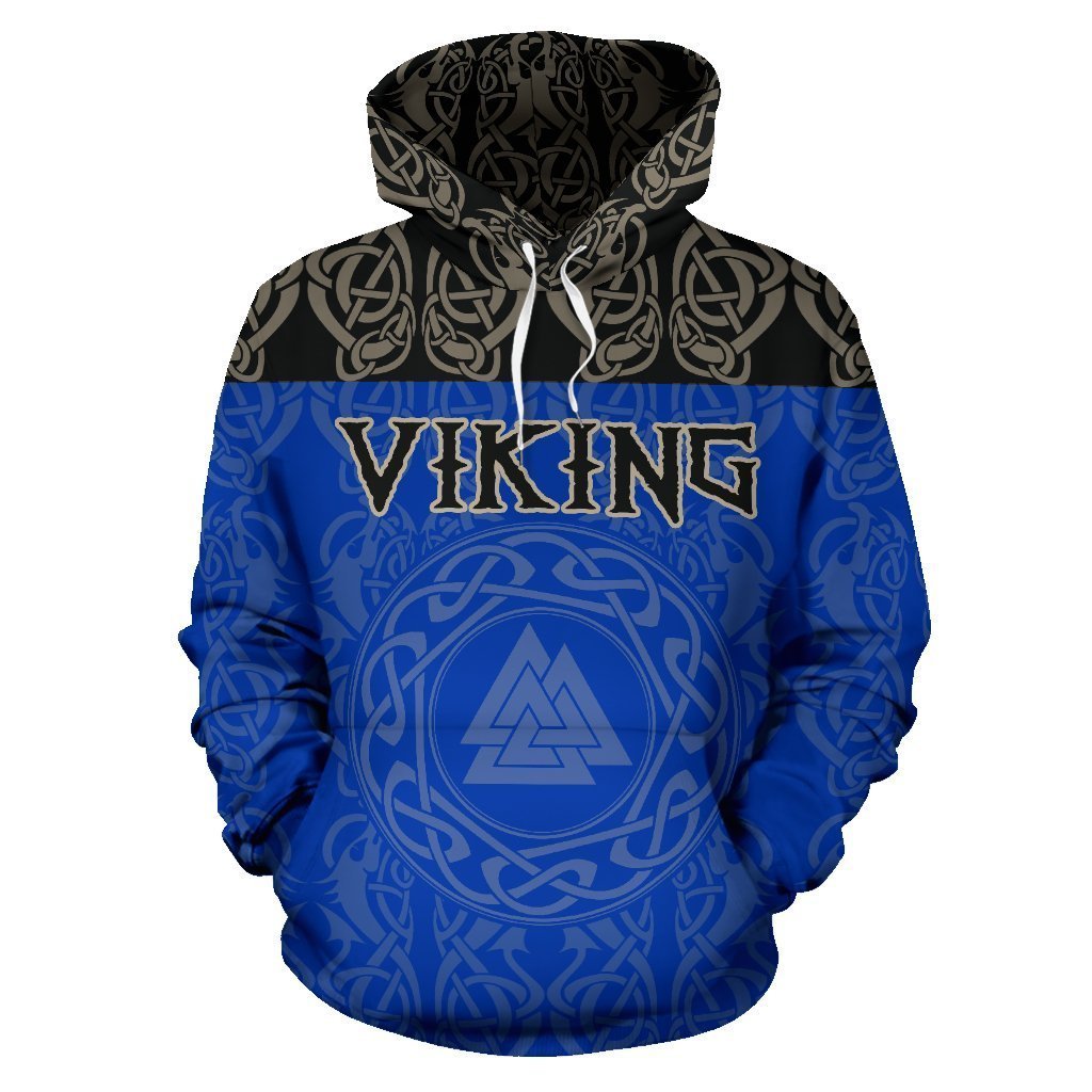 Viking All Over Hoodie - Valknut - BN10 - Amaze Style™-ALL OVER PRINT HOODIES (P)