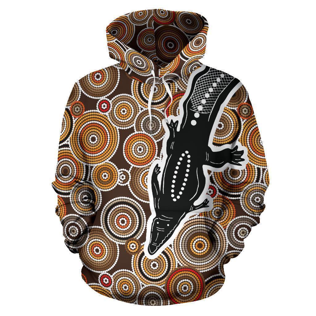 Australia Hoodie Crocodile Australia Pattern- NNK1473 - Amaze Style™-Apparel