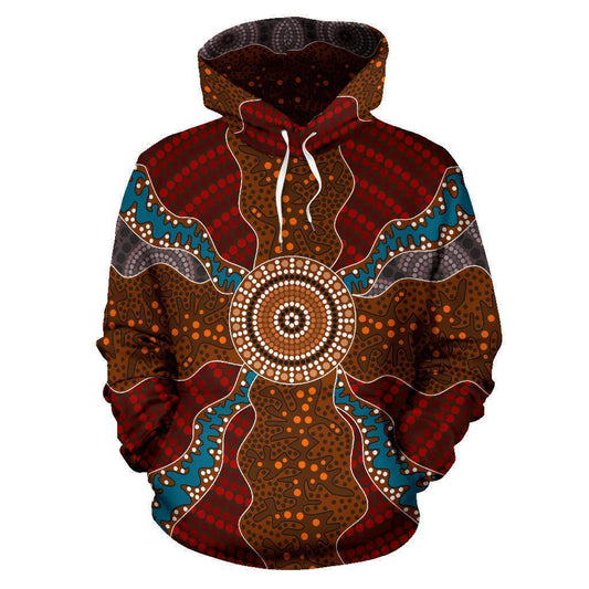 Australia All Over Hoodie Australia Pattern- NNK1476 - Amaze Style™-Apparel