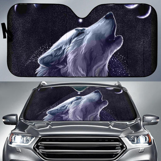 White Wolf Moon Native American Auto Sun Shades