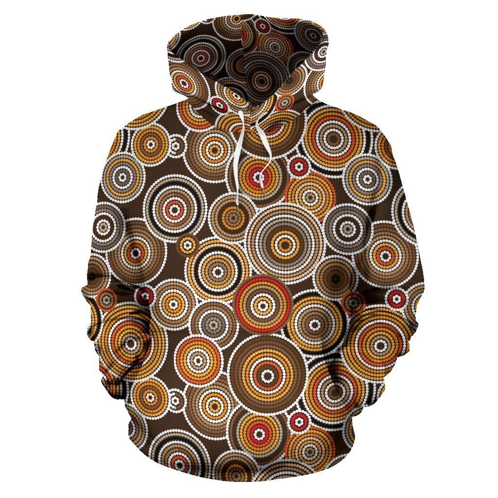 Aboriginal Pattern Brown All Over Hoodie NNK1441 - Amaze Style™-Apparel