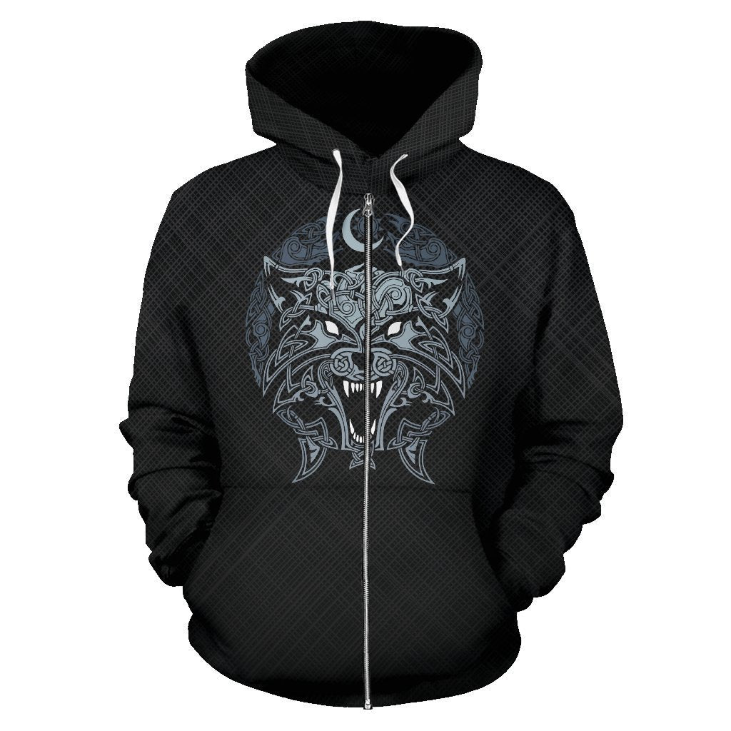 Viking Wolf Of Odin Zip-Up Hoodie A7 - Amaze Style™-ALL OVER PRINT ZIP HOODIES (P)