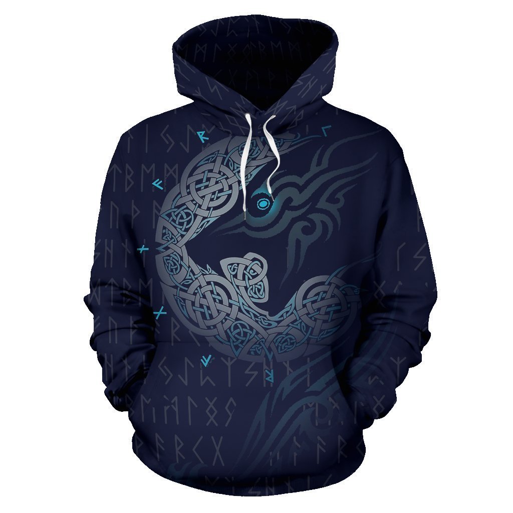 Viking Hoodie - Odin & Fenrir™ Hoodie - Amaze Style™-ALL OVER PRINT HOODIES (P)