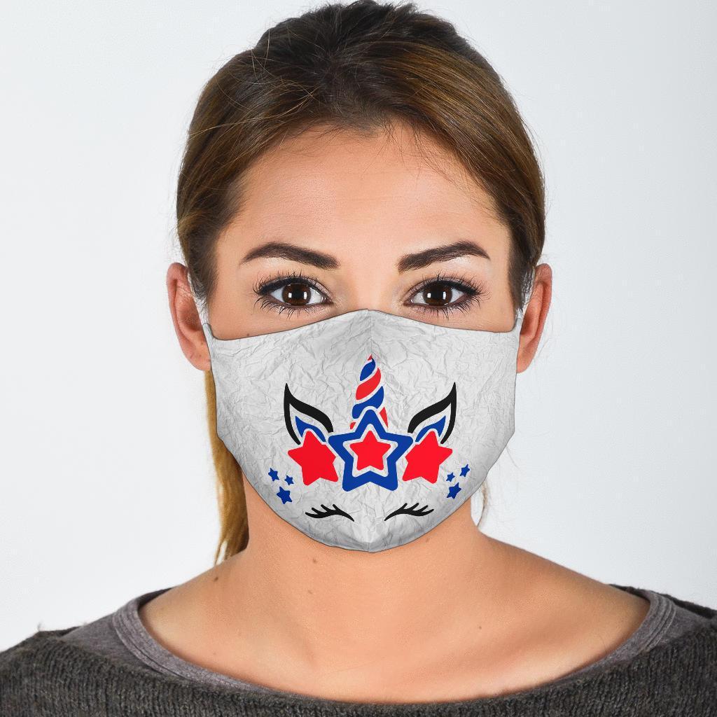 Unicorn RWB-Amaze Style™-Face Mask - Unicorn RWB-Adult Mask + 2 FREE Filters (Age 13+)-Vibe Cosy™
