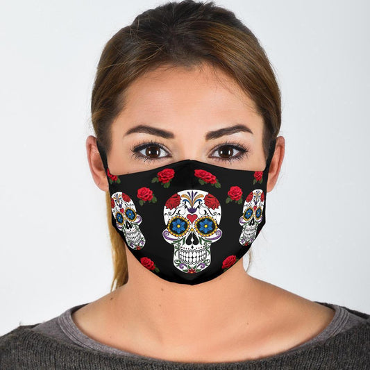 Sugar Skull-Amaze Style™-Face Mask - Sugar Skull-Adult Mask + 2 FREE Filters (Age 13+)-Vibe Cosy™