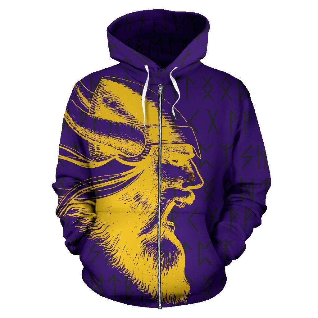 Vikings Warrior™ Hoodie Zip-Up TH7 - Amaze Style™-ALL OVER PRINT ZIP HOODIES (P)