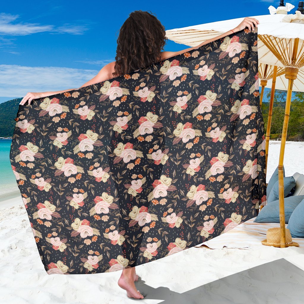 Autumn Fall Floral - Sarong Wrap-Amaze Style™-Autumn Fall Floral - Sarong Wrap-Vibe Cosy™