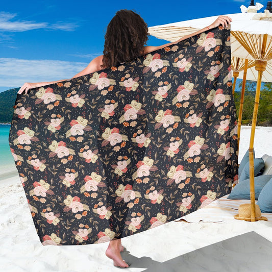 Autumn Fall Floral - Sarong Wrap-Amaze Style™-Autumn Fall Floral - Sarong Wrap-Vibe Cosy™