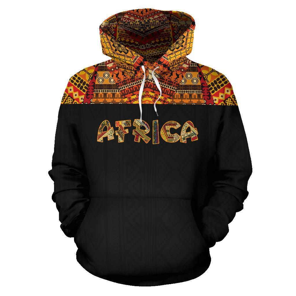 Africa Hoodie - African Pattern Horizontal Style - Amaze Style™-ALL OVER PRINT HOODIES