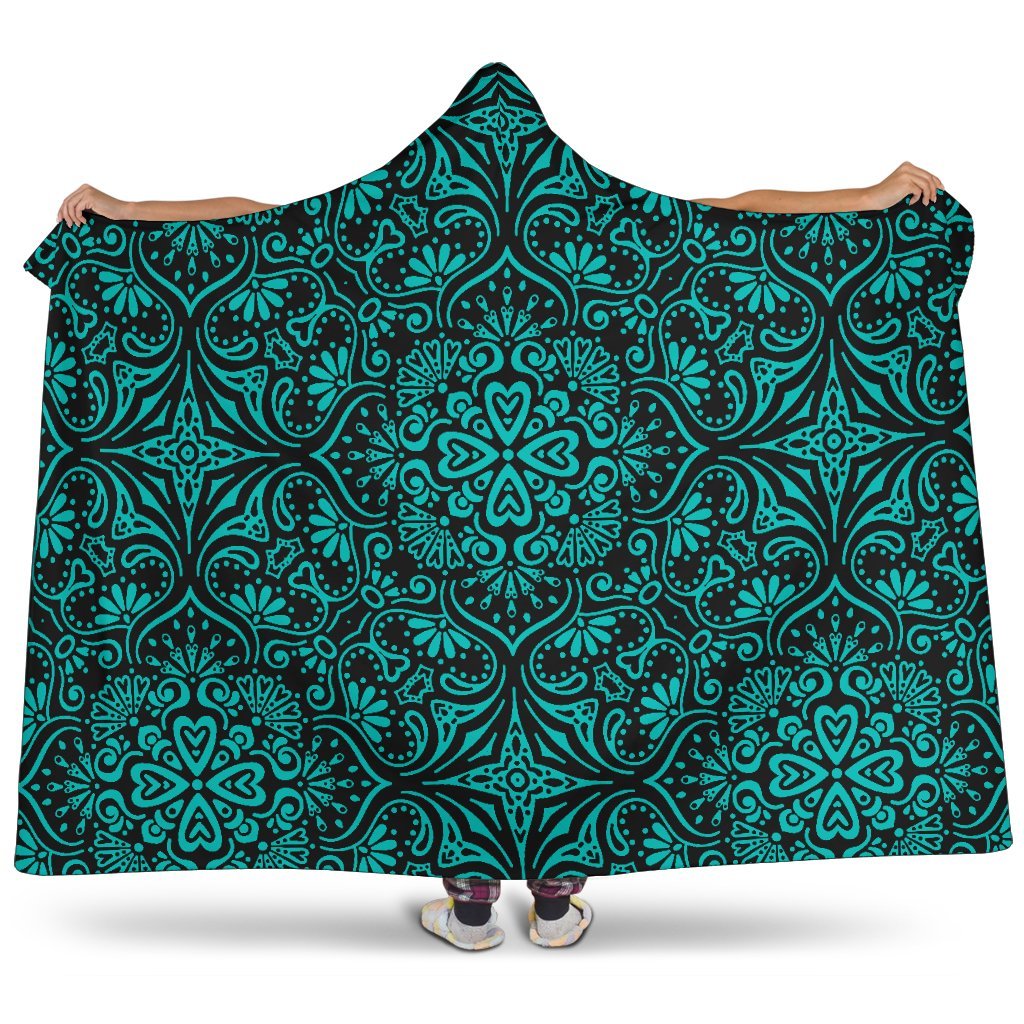 Bohemian Tiffany Girl (Black) - Hooded Blankets-Amaze Style™-Hooded BlanketBohemian Tiffany Girl (Black) - Hooded Blankets-Youth 60"x45"-Vibe Cosy™