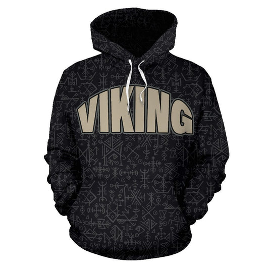 Viking Hoodie - Magical Runic Compass Vegvisir - BN09 - Amaze Style™-ALL OVER PRINT HOODIES (P)