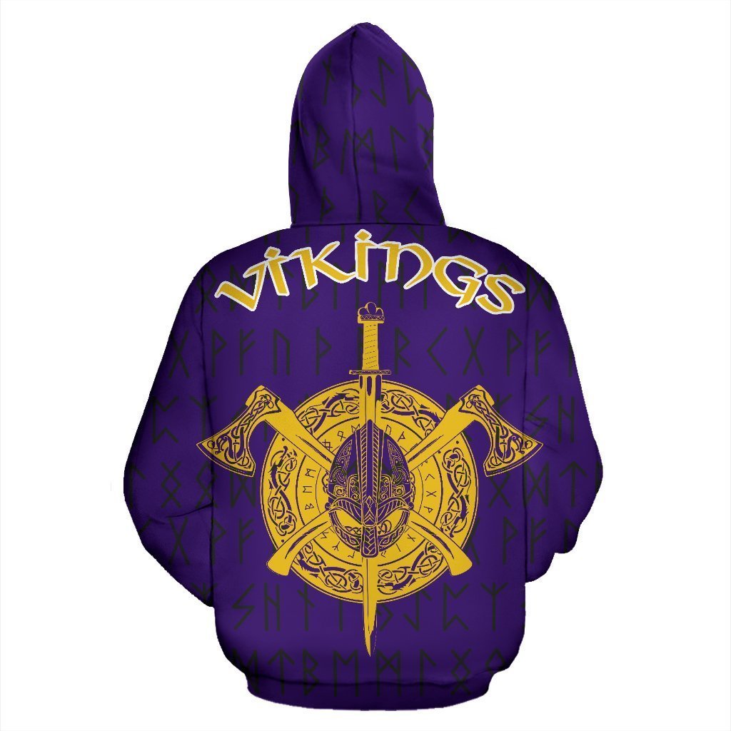 Vikings Warrior™ Hoodie Zip-Up TH7 - Amaze Style™-ALL OVER PRINT ZIP HOODIES (P)