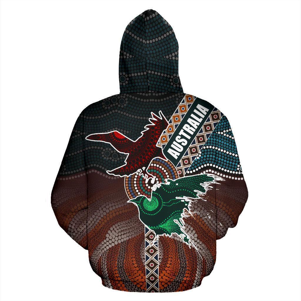 Australia Aboriginal Crow Hoodie NNK1442 - Amaze Style™-Apparel