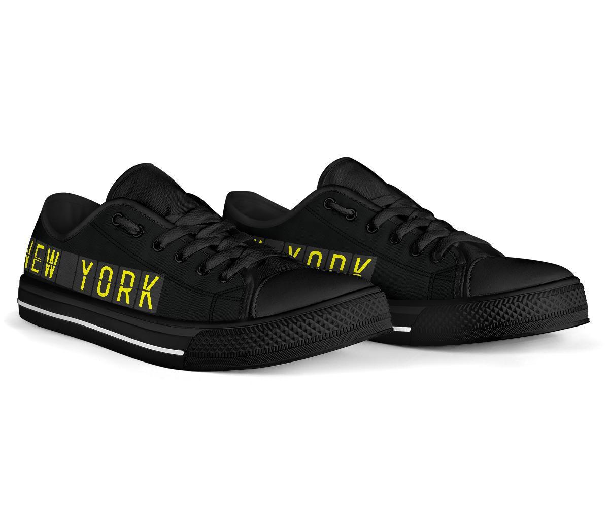 Airport Destinations NEW YORK - Low Top Canvas Shoes-Amaze Style™-Womens Low Top - Airport Destinations NEW YORK - Low Top Canvas Shoes-US5.5 (EU36)-Vibe Cosy™