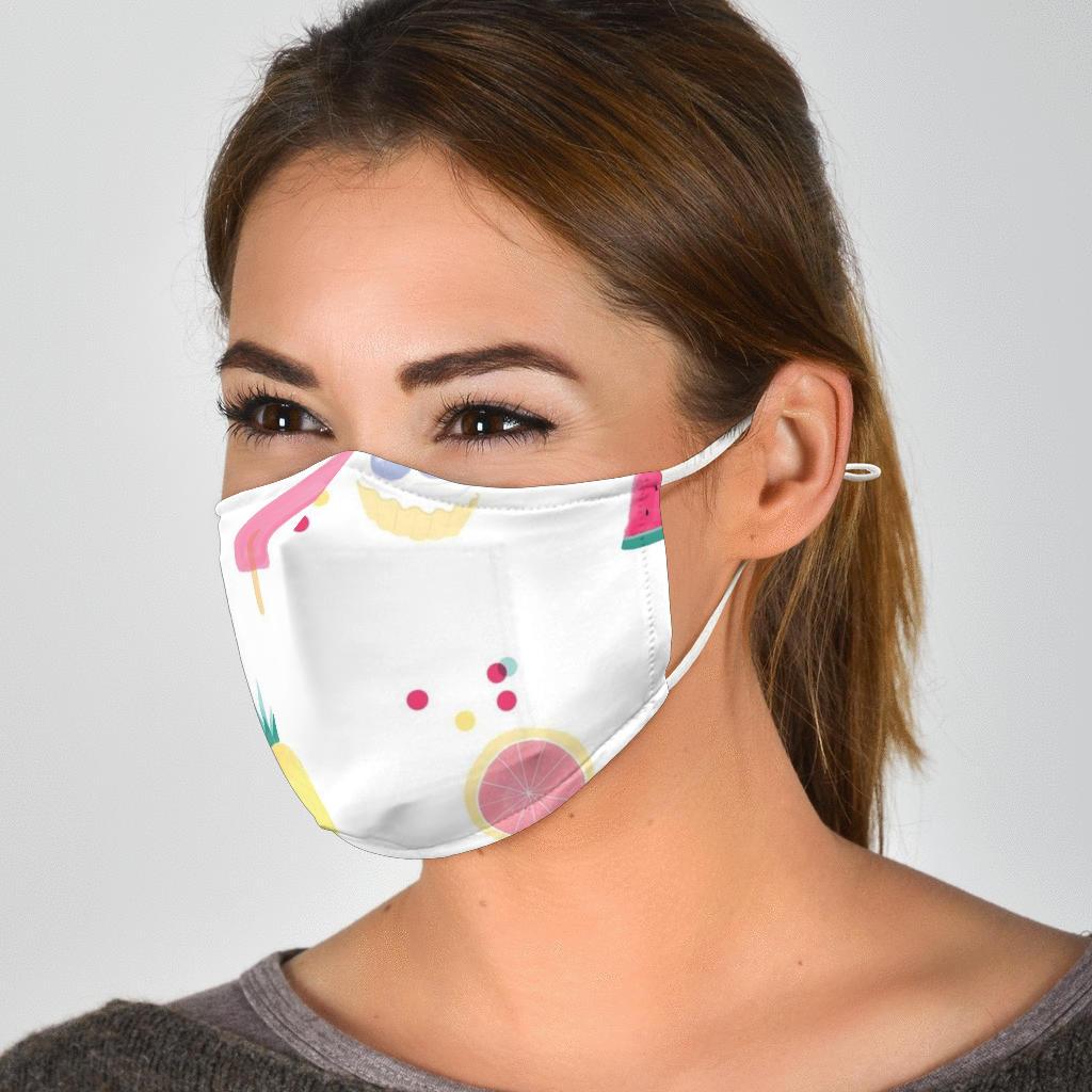 Tropical Fruits Face Mask with 5 Layer Filters-Amaze Style™-Face Mask - Tropical Fruits Face Mask with 5 Layer Filters-Adult Mask + 2 FREE Filters (Age 13+)-Vibe Cosy™