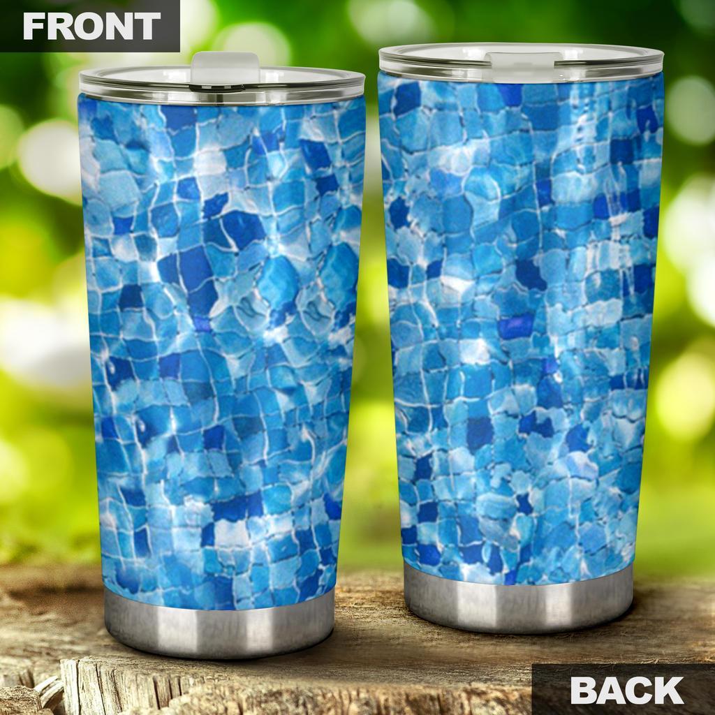 Tumbler Mosaic Blue-Amaze Style™-Tumbler - Tumbler Mosaic Blue-20oz Large-Vibe Cosy™