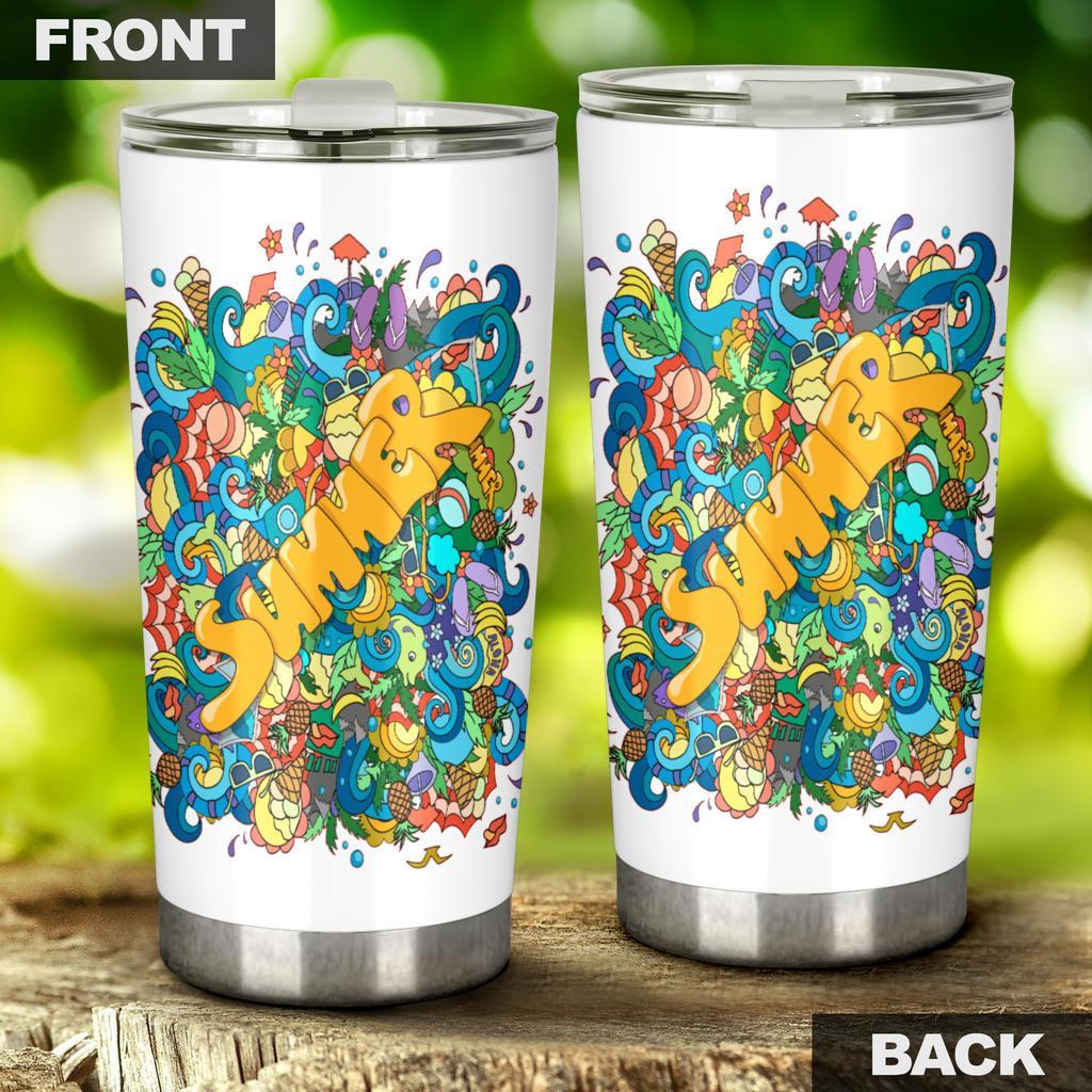 Summer - Bianco -Amaze Style™-Tumbler - Summer - Bianco -20oz Large-Vibe Cosy™