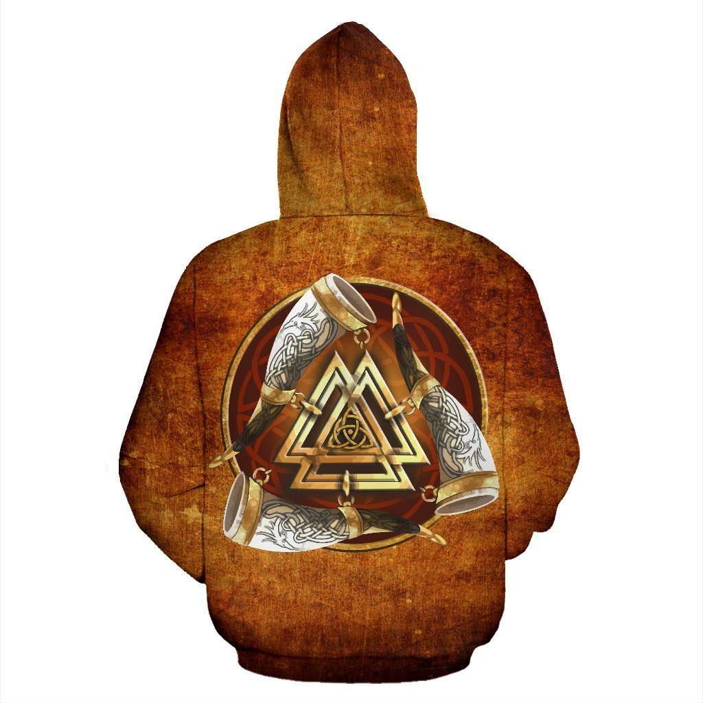 Viking Vintage All Over Zip-Up Hoodie - BN01 - Amaze Style™-ALL OVER PRINT ZIP HOODIES (P)