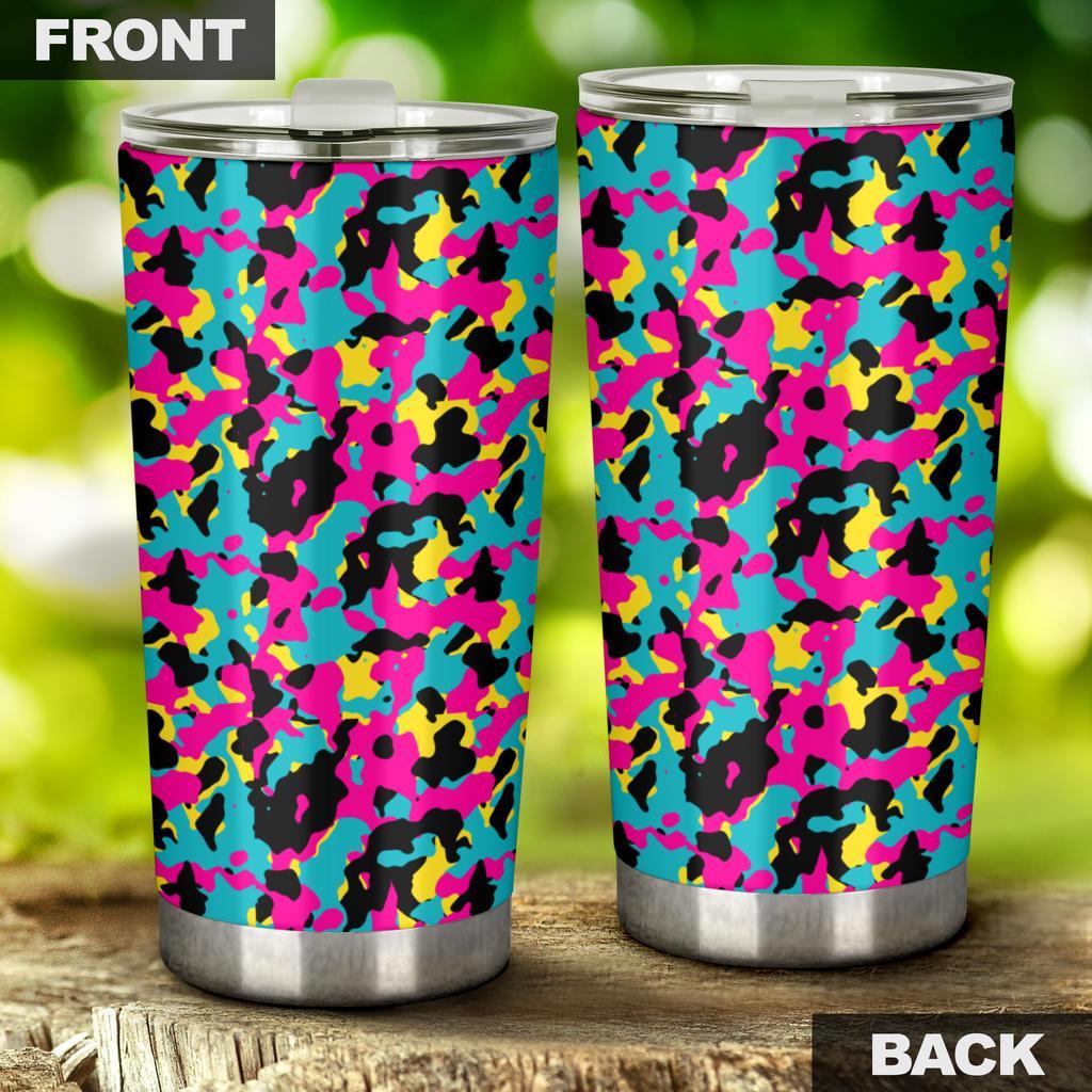 Tumbler Camouflage Hot Pink-Amaze Style™-Tumbler - Tumbler Camouflage Hot Pink-20oz Large-Vibe Cosy™