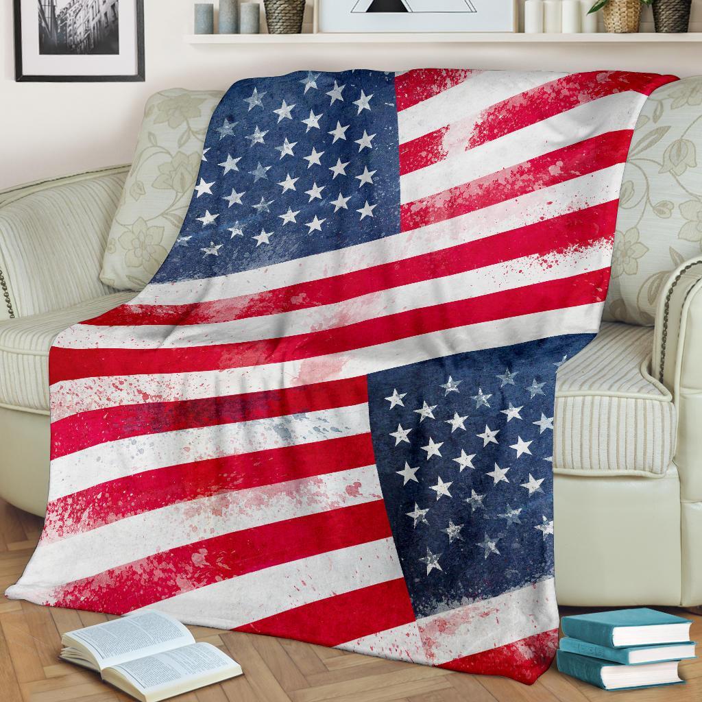 American Flag Fleece Throw Blanket-Amaze Style™-Premium BlanketAmerican Flag Fleece Throw Blanket-Youth (56 x 43 inches / 140 x 110 cm)-Vibe Cosy™