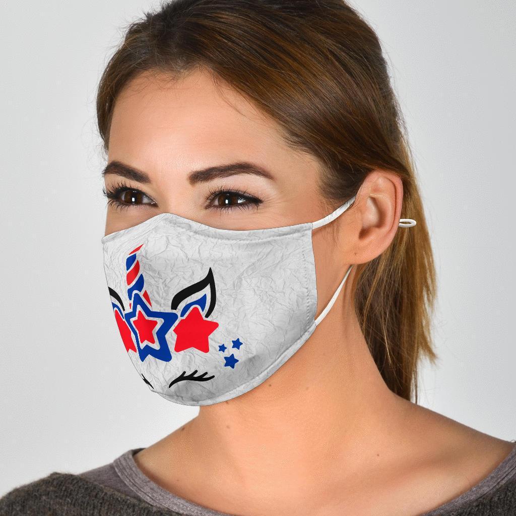 Unicorn RWB-Amaze Style™-Face Mask - Unicorn RWB-Adult Mask + 2 FREE Filters (Age 13+)-Vibe Cosy™
