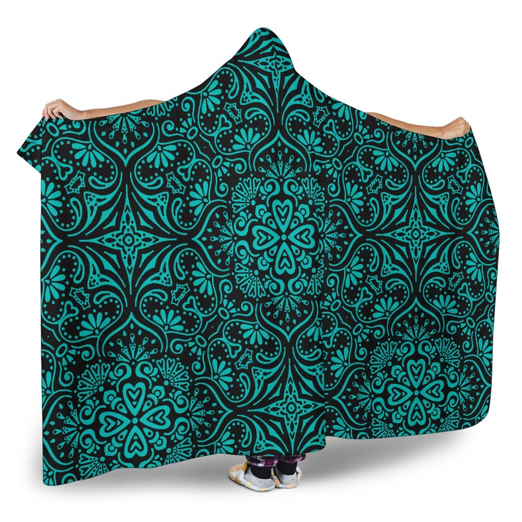 Bohemian Tiffany Girl (Black) - Hooded Blankets-Amaze Style™-Hooded BlanketBohemian Tiffany Girl (Black) - Hooded Blankets-Youth 60"x45"-Vibe Cosy™