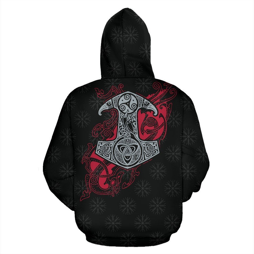 Viking Thor's Mjolnir Zip-Up Hoodie A7 - Amaze Style™-ALL OVER PRINT ZIP HOODIES (P)