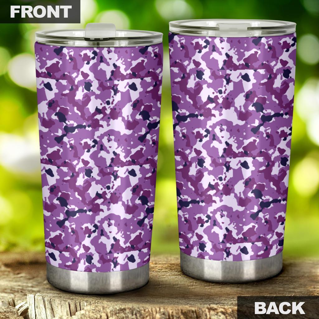 Tumbler Camouflage Purple-Amaze Style™-Tumbler - Tumbler Camouflage Purple-20oz Large-Vibe Cosy™