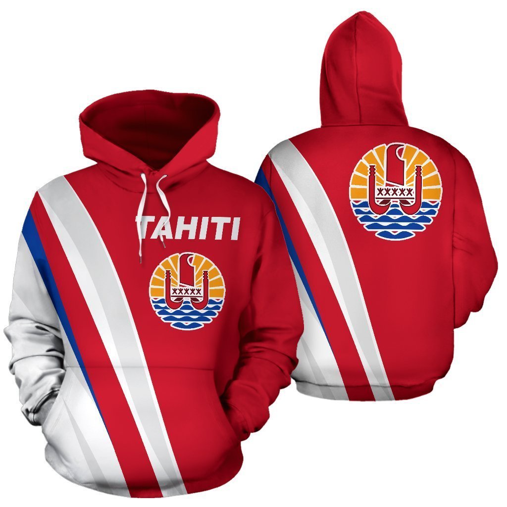 Tahiti Zip Up Hoodie Red K5 - Amaze Style™-Apparel
