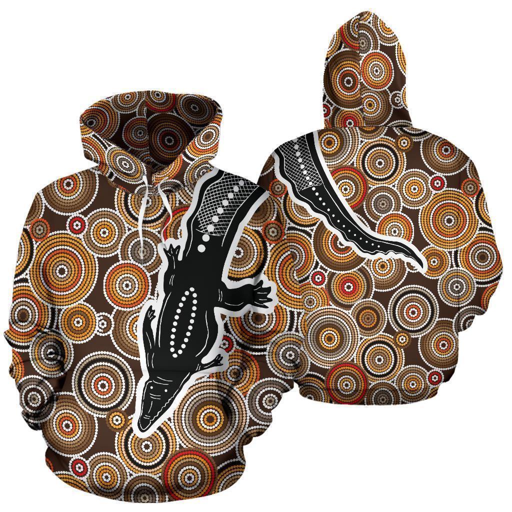 Australia Hoodie Crocodile Australia Pattern- NNK1473 - Amaze Style™-Apparel