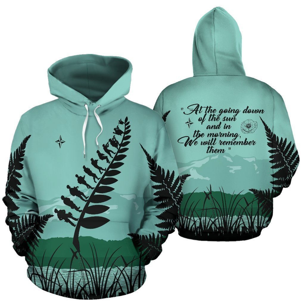 Anzac Silver Fern New Zealand Hoodie PL - Amaze Style™-Apparel