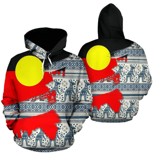 Aboriginal Flag And Pattern 3D All Over Printed Hoodie MP512 - Amaze Style™-Apparel