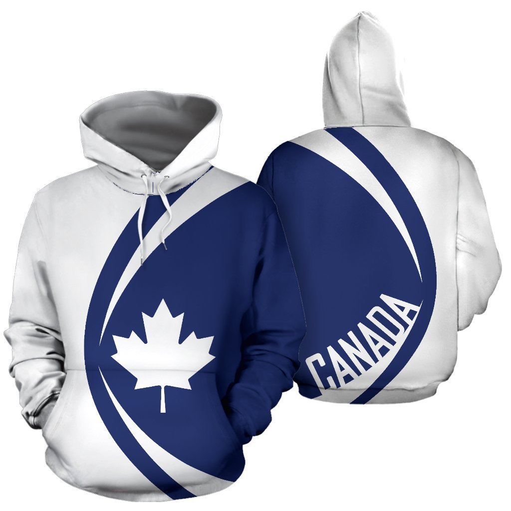 Canada Maple Leaf Hoodie - Circle Style - Blue 02 J9 - Amaze Style™-Apparel