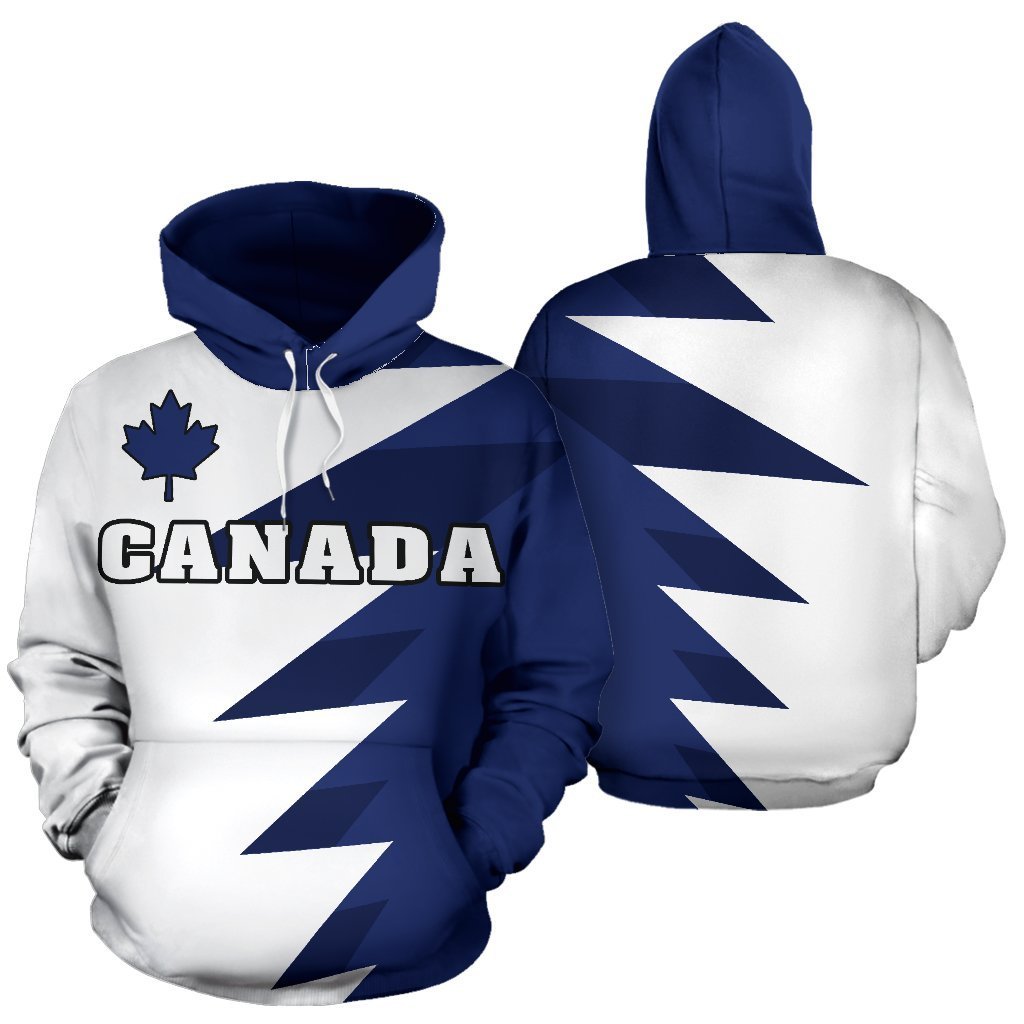 Canada Flag Zip-Up Hoodie - Tooth Style - Blue J9 - Amaze Style™-Apparel