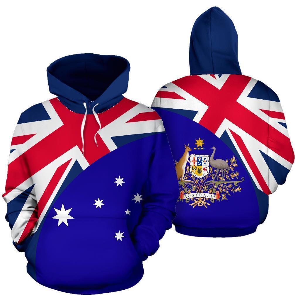 Australia Hoodie Wave Flag Color 01 -NNK1486 - Amaze Style™-Apparel