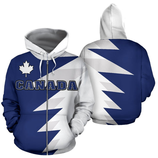 Canada Flag Hoodie - Tooth Style - White J9 - Amaze Style™-Apparel