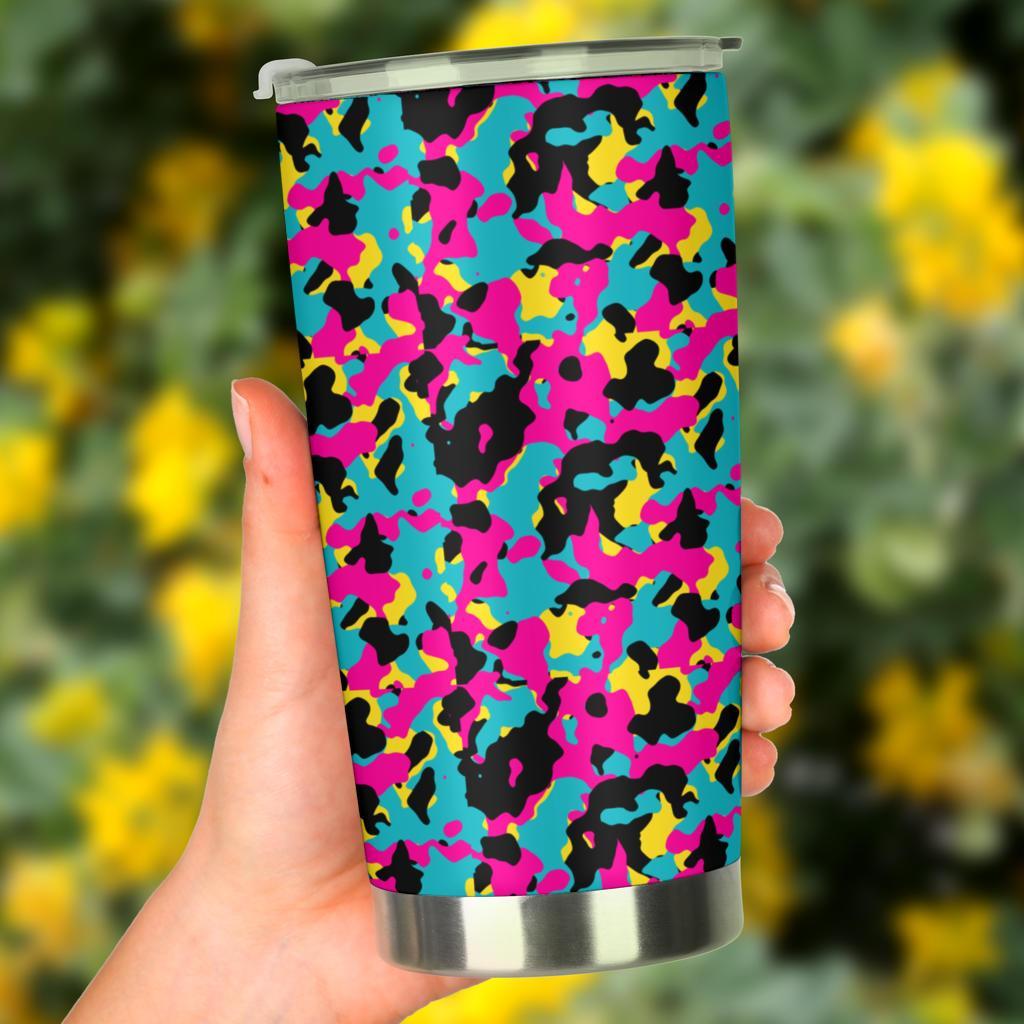 Tumbler Camouflage Hot Pink-Amaze Style™-Tumbler - Tumbler Camouflage Hot Pink-20oz Large-Vibe Cosy™