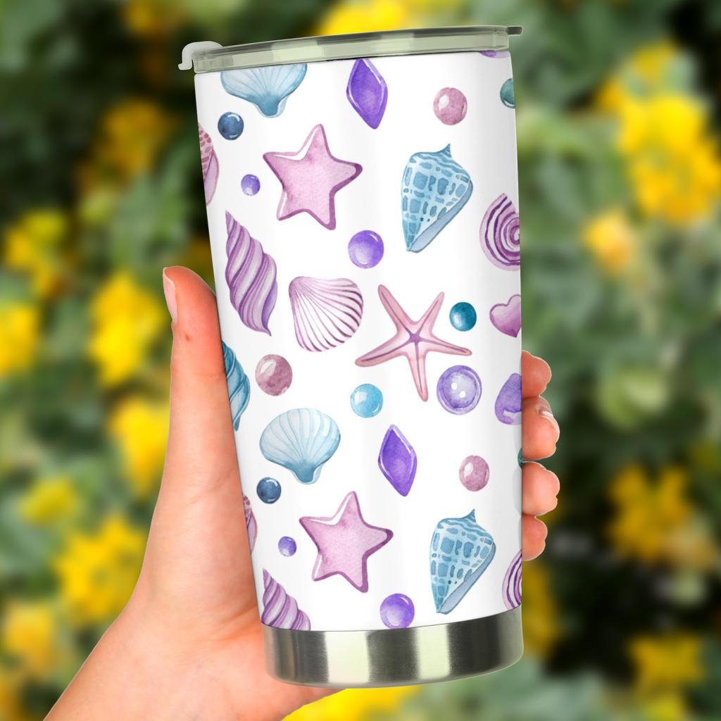 Tumbler Sea Shells-Amaze Style™-Tumbler - Tumbler Sea Shells-20oz Large-Vibe Cosy™