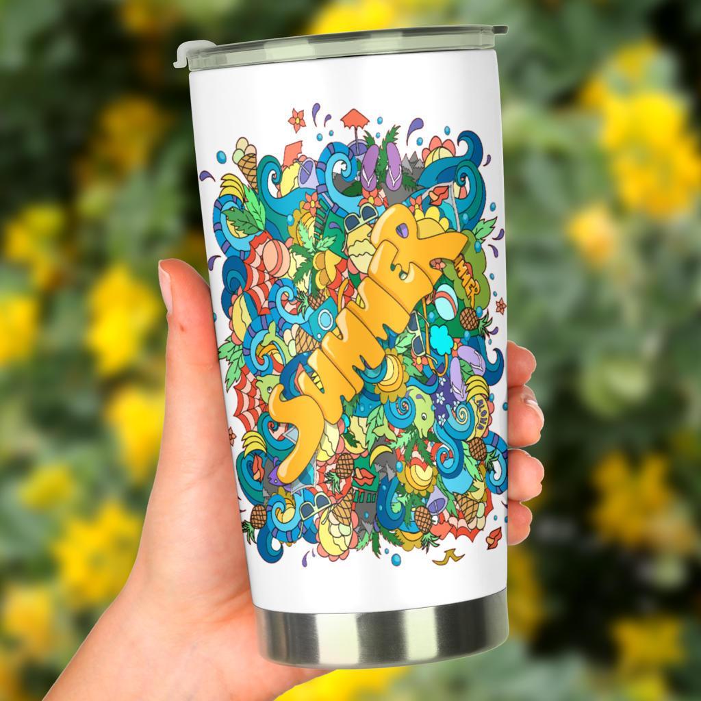 Summer - Bianco -Amaze Style™-Tumbler - Summer - Bianco -20oz Large-Vibe Cosy™