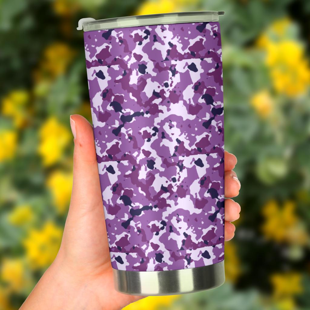 Tumbler Camouflage Purple-Amaze Style™-Tumbler - Tumbler Camouflage Purple-20oz Large-Vibe Cosy™
