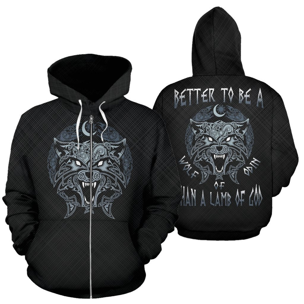 Viking Wolf Of Odin Zip-Up Hoodie A7 - Amaze Style™-ALL OVER PRINT ZIP HOODIES (P)