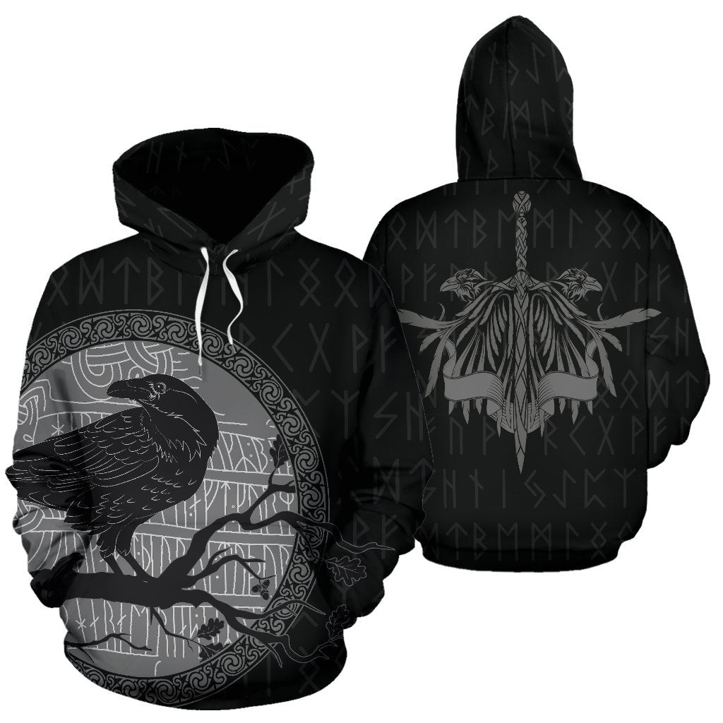 Viking Ravens - God's Guardian Hoodie - Amaze Style™-ALL OVER PRINT HOODIES (P)