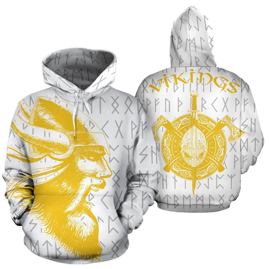 Vikings Warrior™ Hoodie White Ver TH7 AH0012 - Amaze Style™-ALL OVER PRINT HOODIES (P)