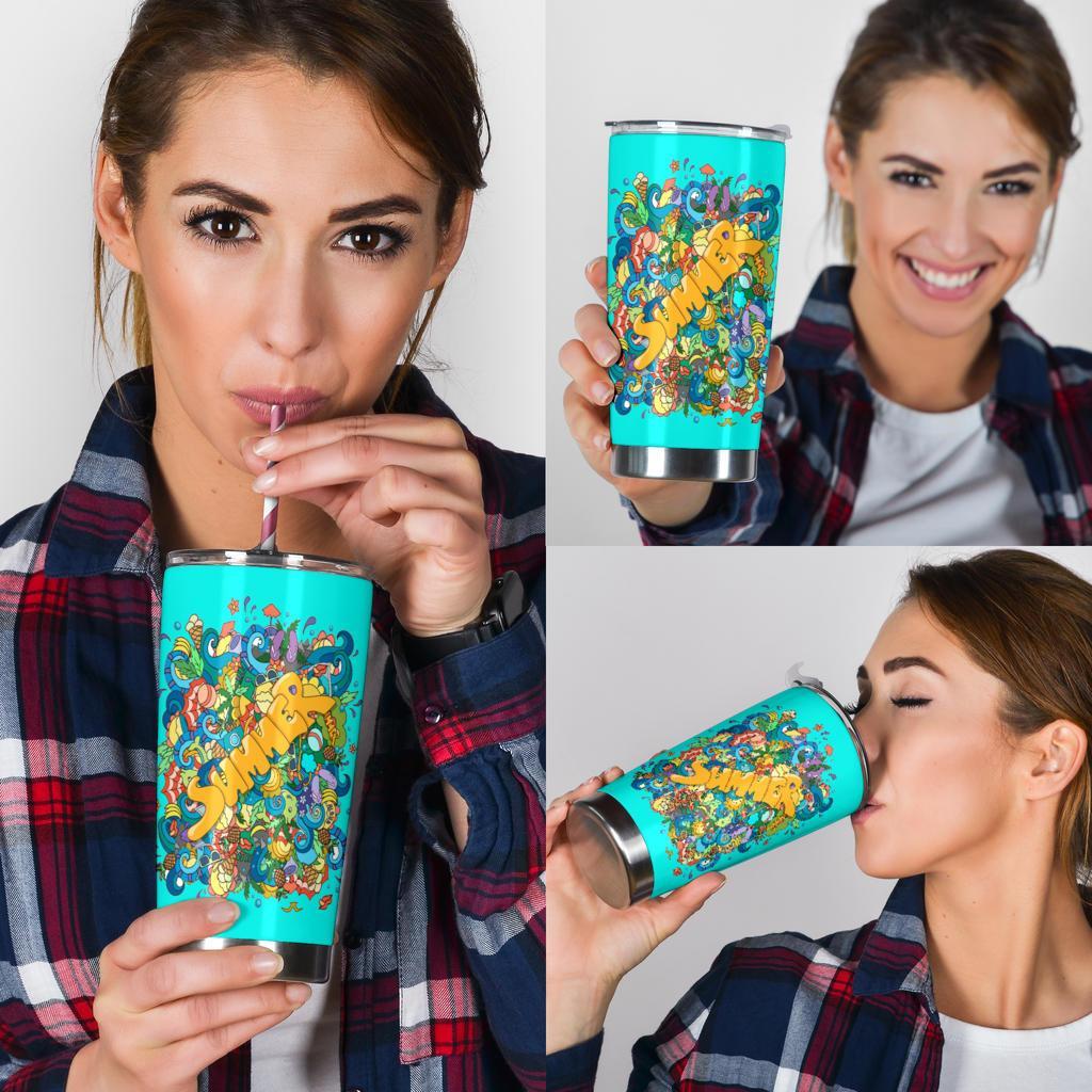 Summer Azzurro-Amaze Style™-Tumbler - Summer Azzurro-20oz Large-Vibe Cosy™