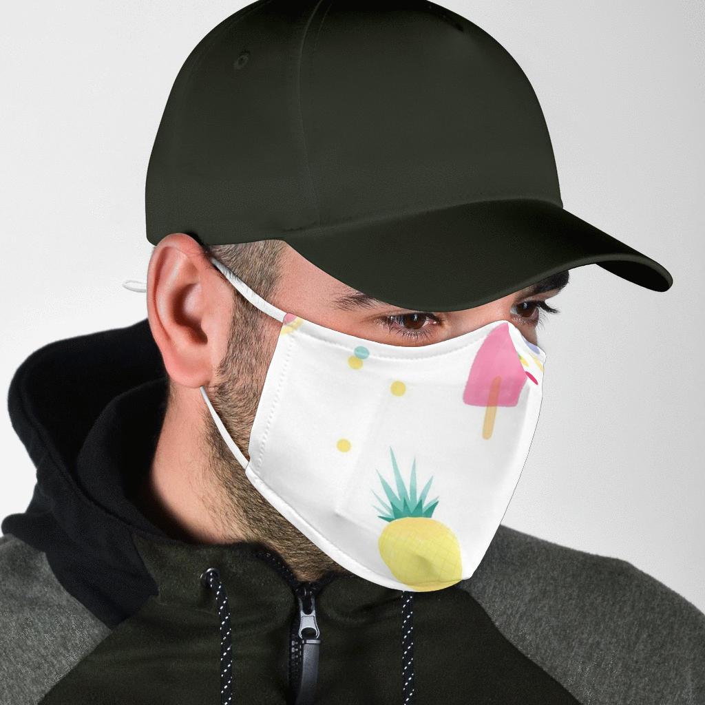 Tropical Fruits Face Mask with 5 Layer Filters-Amaze Style™-Face Mask - Tropical Fruits Face Mask with 5 Layer Filters-Adult Mask + 2 FREE Filters (Age 13+)-Vibe Cosy™