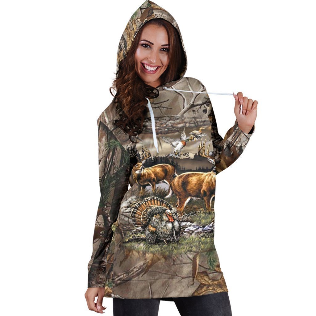 Women's Hoodie Dress - Hunting-Apparel-6teenth World-S-Vibe Cosy™